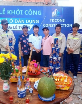 XÂY NHÀ TRỌN GÓI BÁC ẨN THỦ ĐỨC ( đổ bê tông sàn trệt )