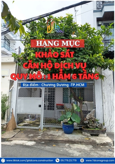 Khảo sát công trình Gia đình Bác Ẩn (Chương Dương – TP.HCM)